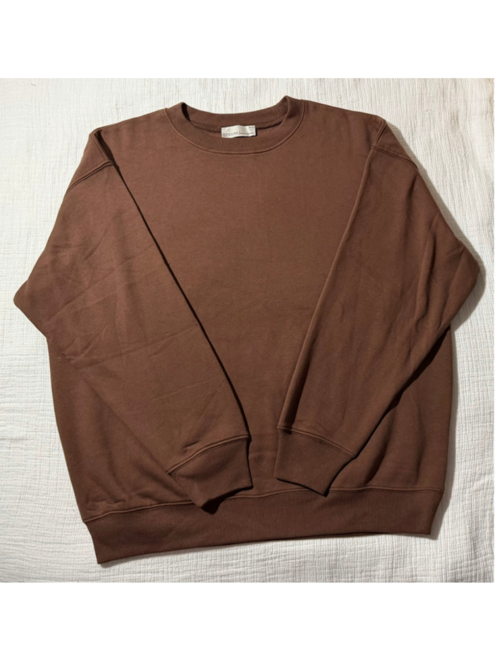 Zenana Brown Crewneck Sweatshirt Size L